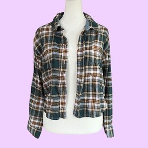 American Eagle Cropped Flannel